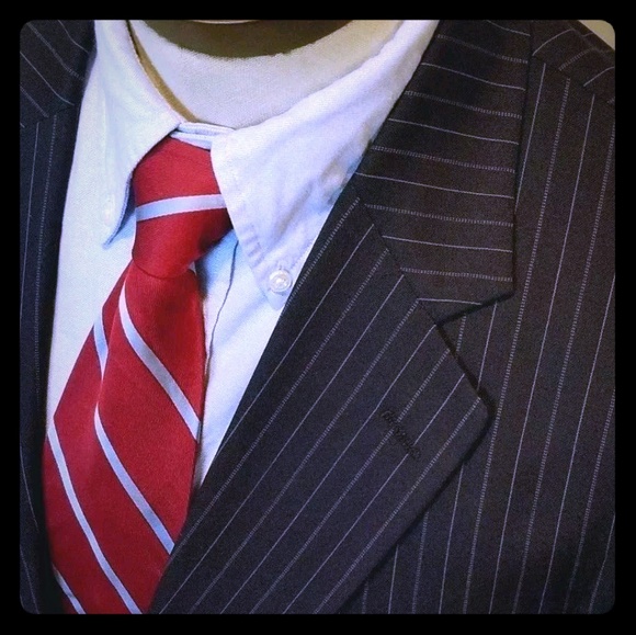 Burberry Other - Burberrys Prorsum Navy Blue Pinstripe Mens BLAZER